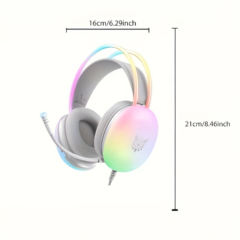 ONIKUMA Wired RGB Gaming Headset with Noise Cancellation