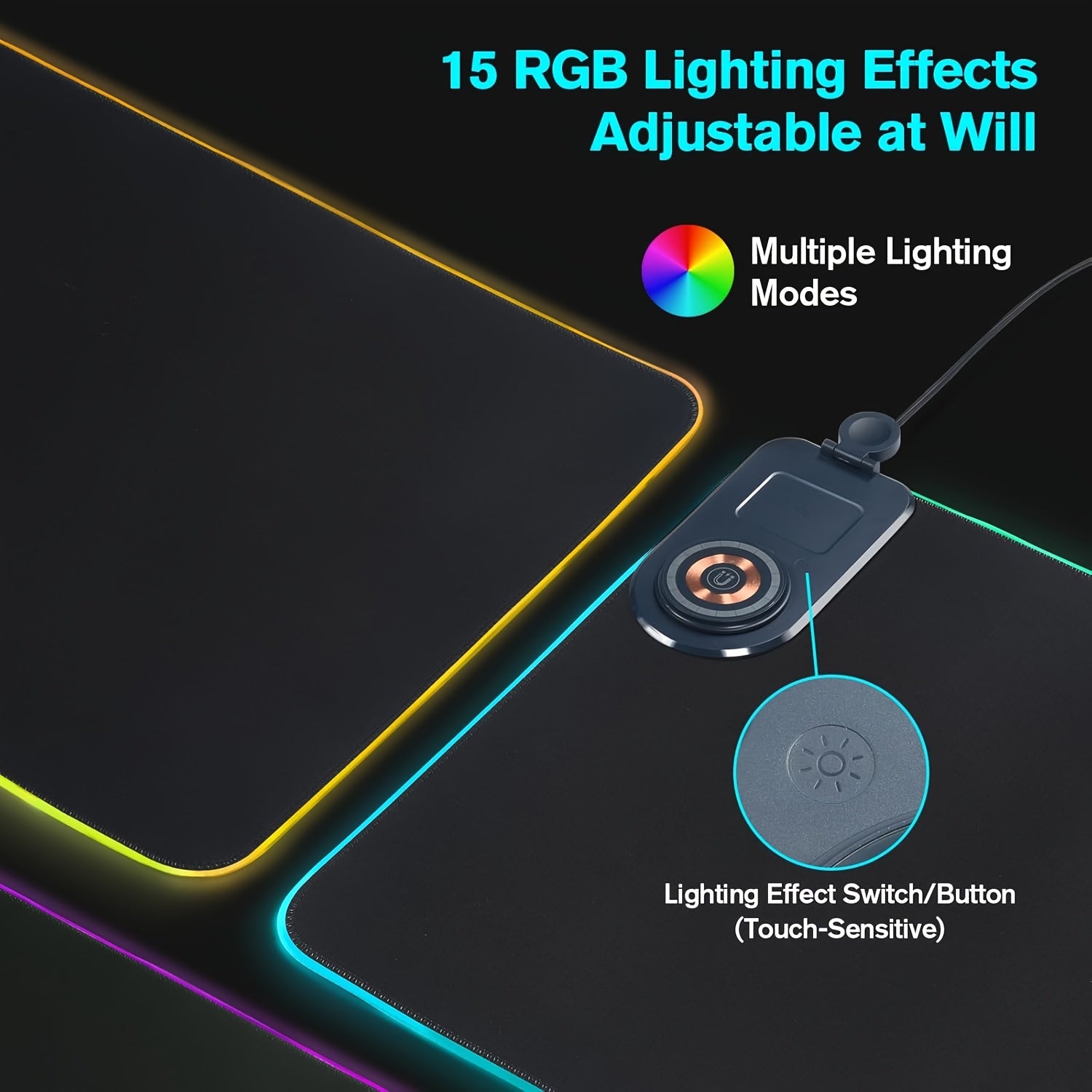 RGB Mouse Pad with a 4-in-1 Wireless Charging Station