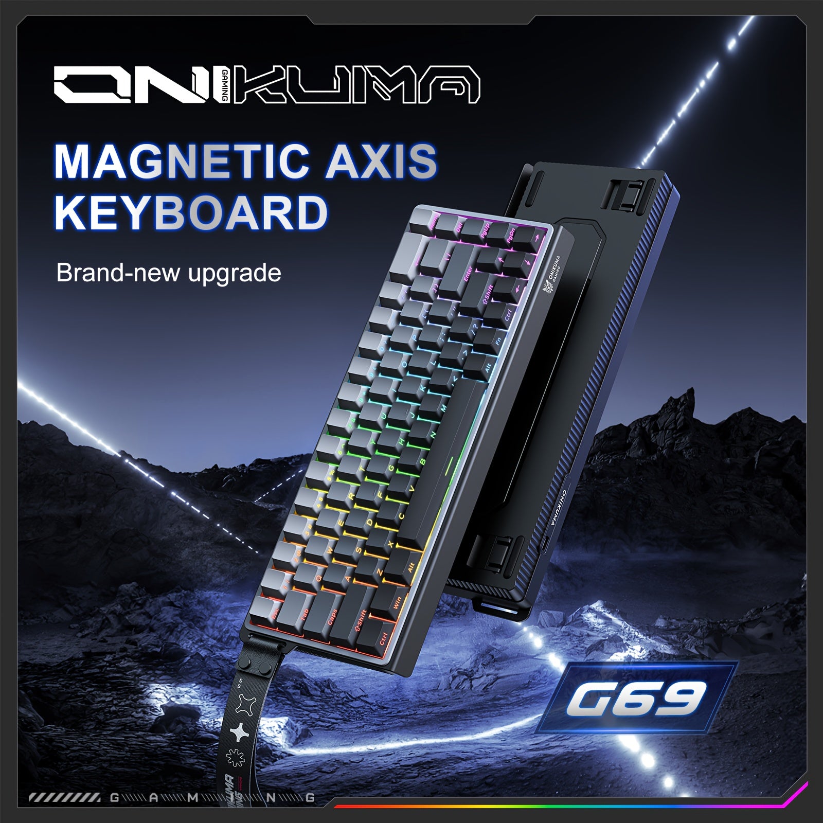 ONIKUMA Wired Mechanical PC Gaming Keyboard with RGB Backlight