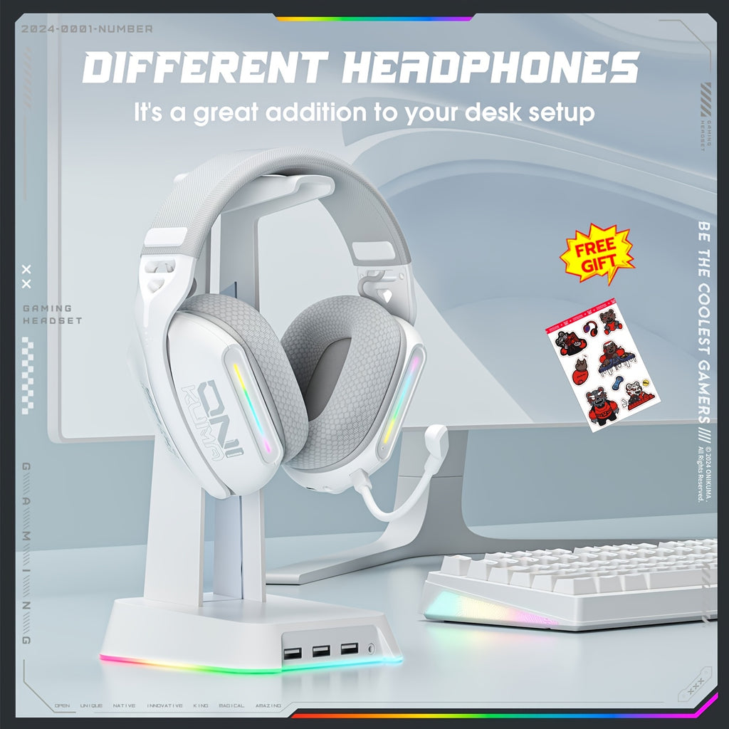 Wireless Gaming Headset/Three Mode Connection/RGB Lighting Effect