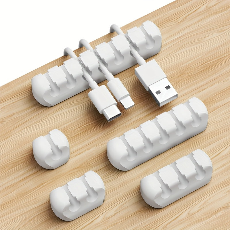 Silicone Cable Organizers with 3, 5 And 7 Slots for Managing Cables