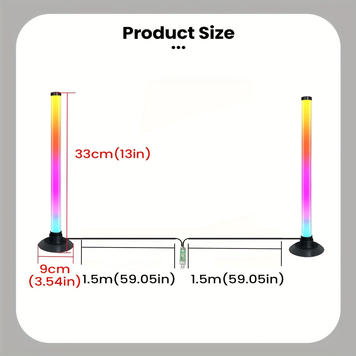 GVTCO Desktop Sound-Activated LED Strip Light