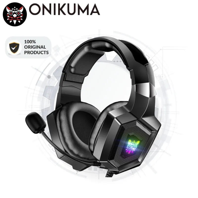ONIKUMA Wired RGB Stereo Gaming Headphones With Mic