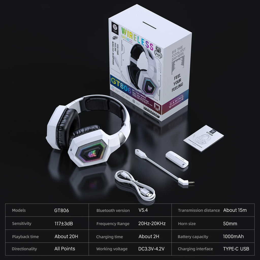 ONIKUMA 2.4GHz Wireless Gaming Headset For PS5 PS4 PC