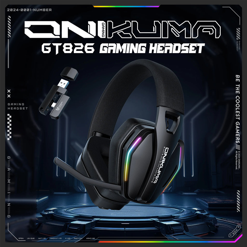 ONIKUMA GT826 Wireless Gaming Headset with Bluetooth