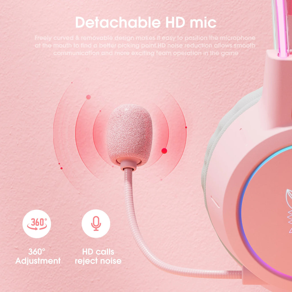 ONIKUMA Wireless Gaming Headset With Antler RGB Headphones