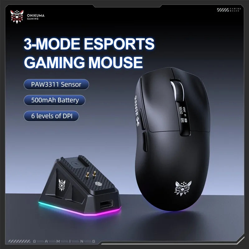 ONIKUMA DM07 Wireless Gaming Mouse RGB