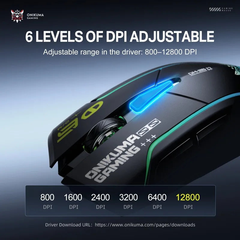 ONIKUMA DM06 Wireless RGB Gaming Mouse