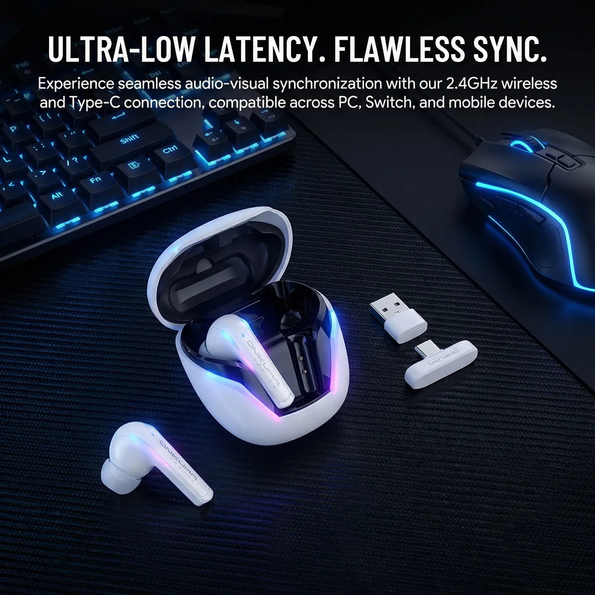 ONIKUMA T27 Wireless Earbuds with Touch Control
