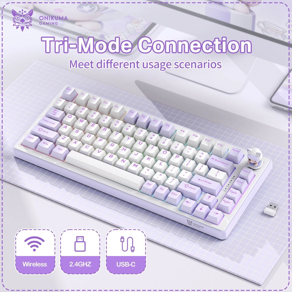 ONIKUMA MT707 Wireless Gaming Mechanical Keyboard