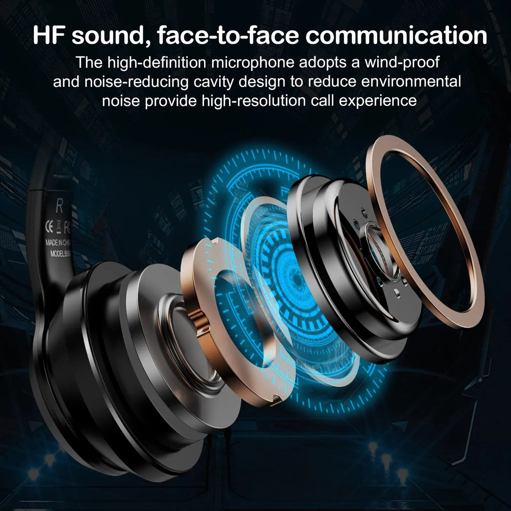 ONIKUMA Wireless Headset with RGB Lighting and Cat Ears