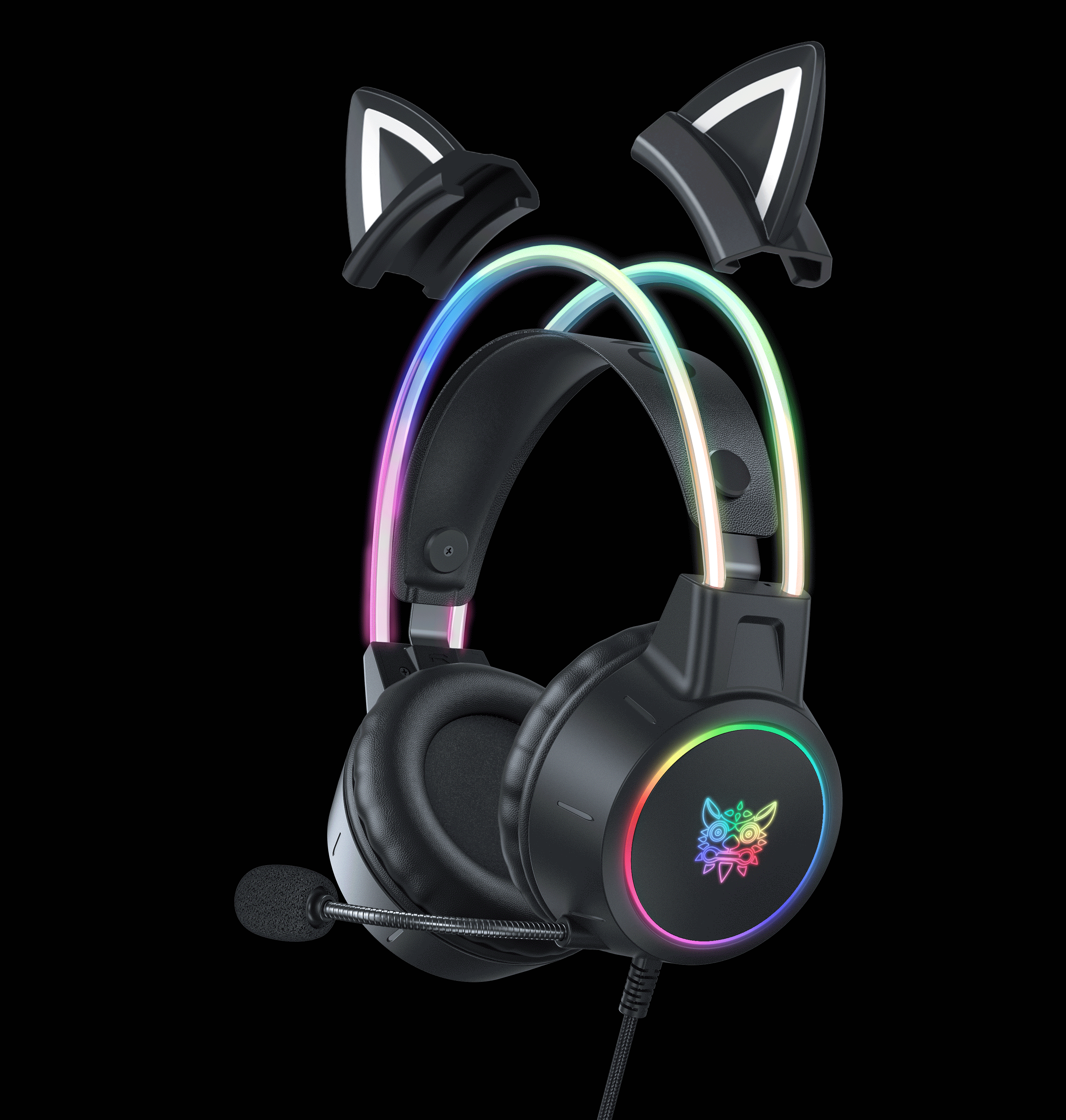 ONIKUMA X15 Wired Headphones with RGB With/Without Cat Eats
