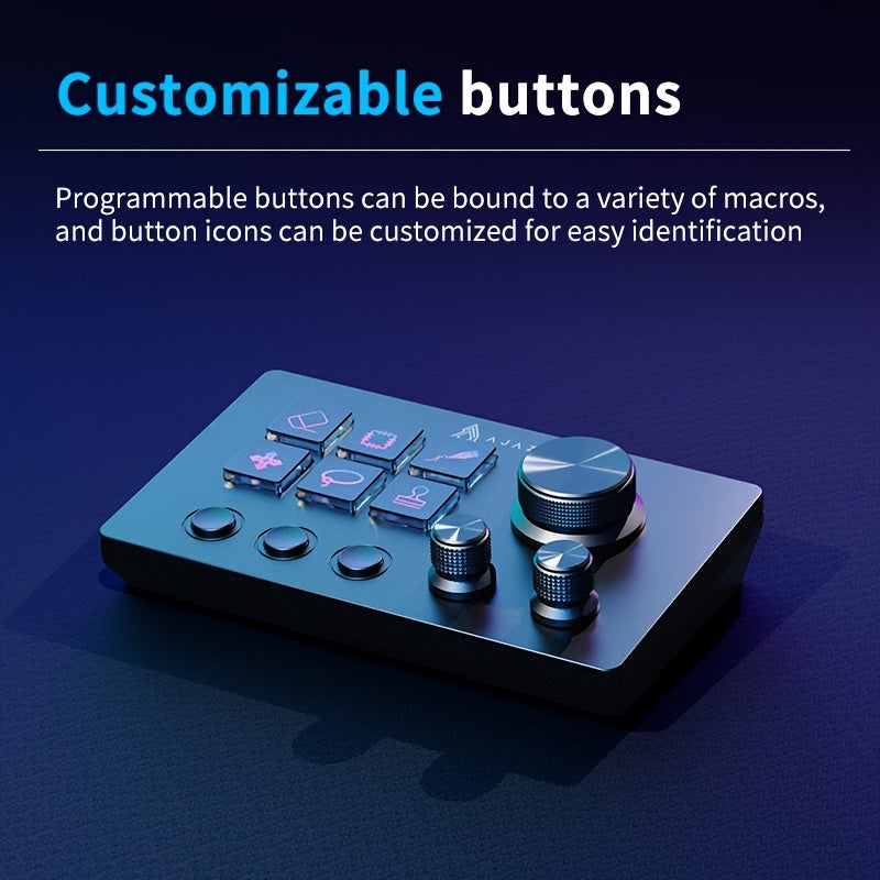 AJAZZ AKP03 Stream Controller 6 Macro Keys LCD Keyboard