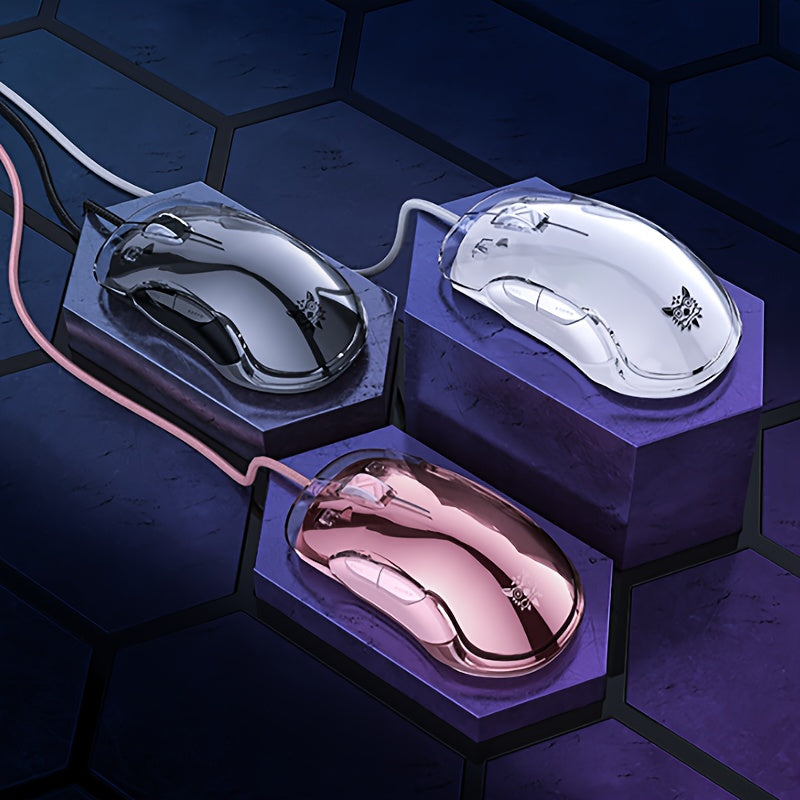 ONIKUMA RGB Transparent Wired Gaming Mouse