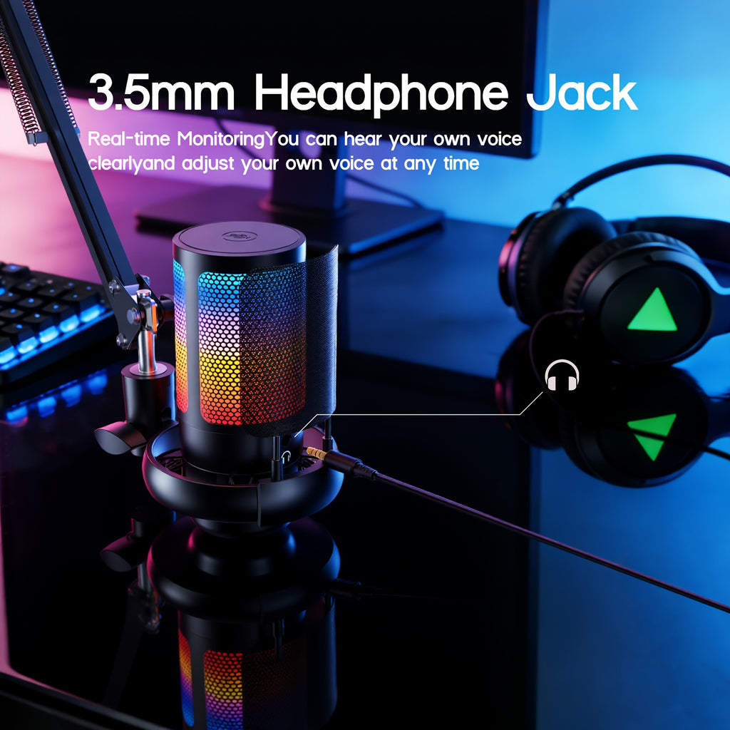Gaming Microphone Set with Boom Stand
