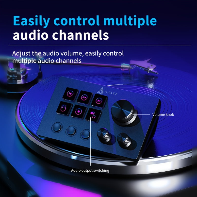 AJAZZ AKP03 Stream Controller 6 Macro Keys LCD Keyboard