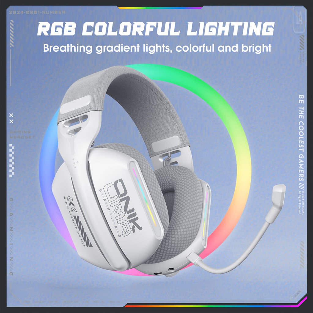 Wireless Gaming Headset/Three Mode Connection/RGB Lighting Effect