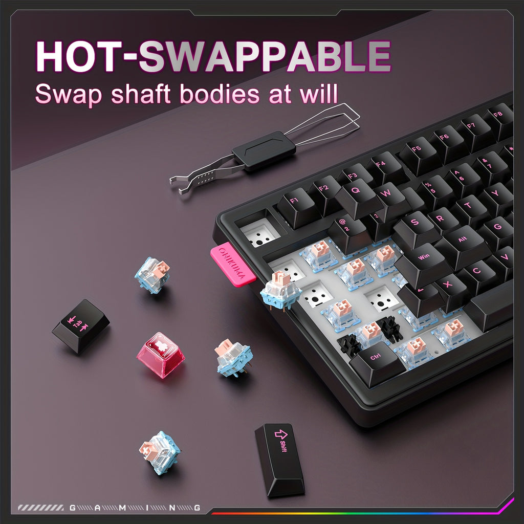 ONIKUMA Triple-Mode Wireless Mechanical Gaming Keyboard MT706